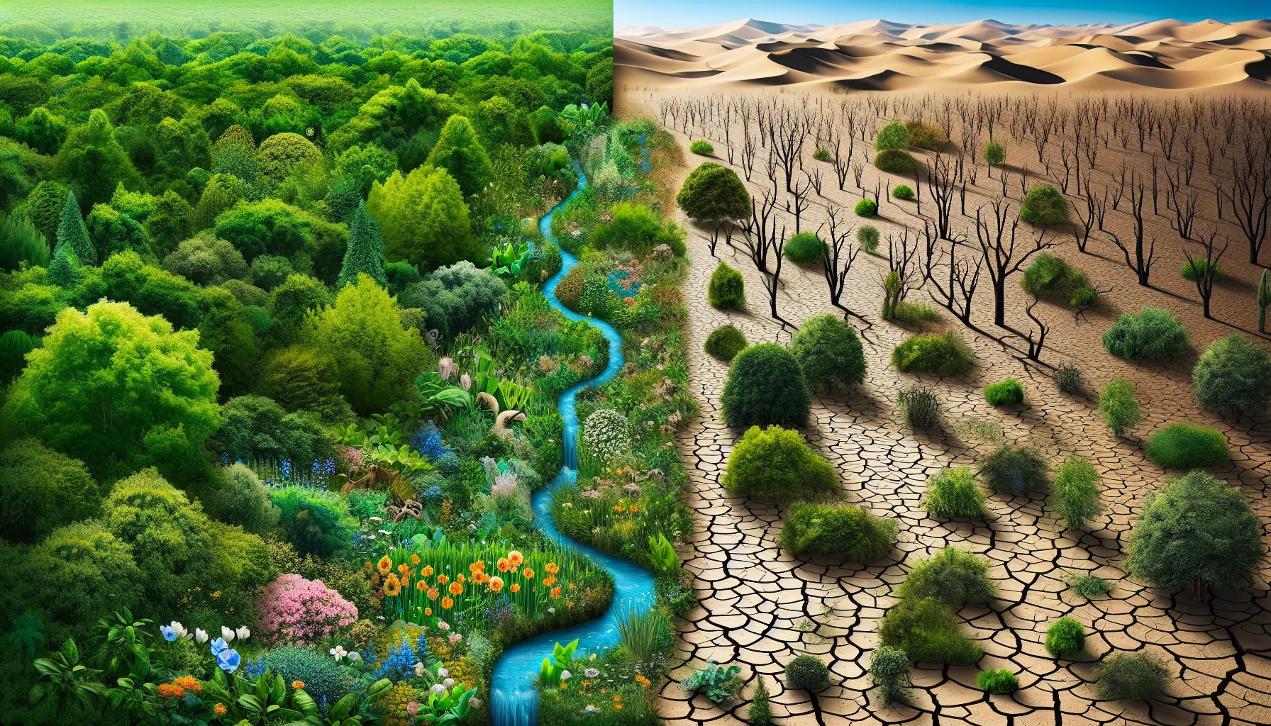 Climate change impact on desertification