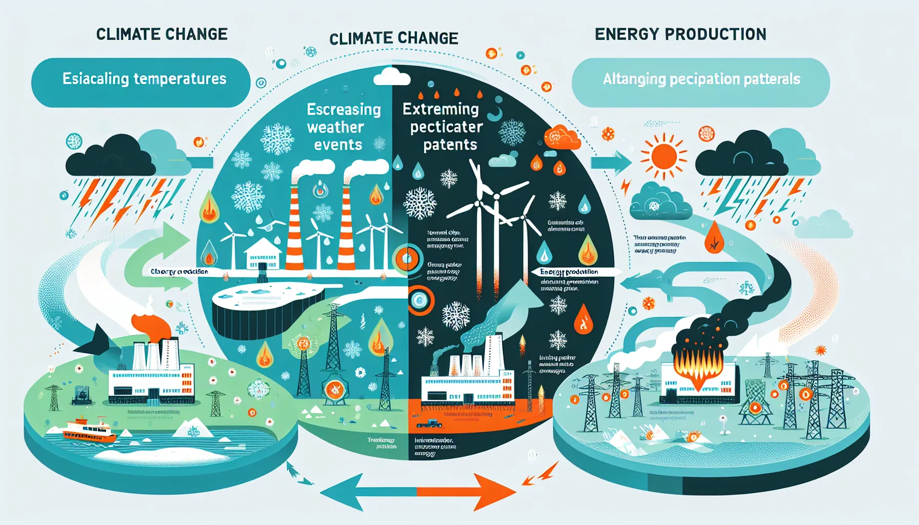 Climate change impact on energy production