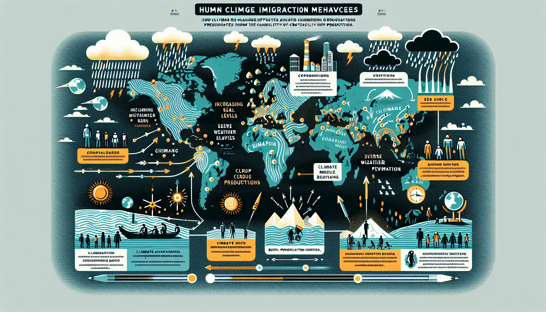 Climate change impact on human migration