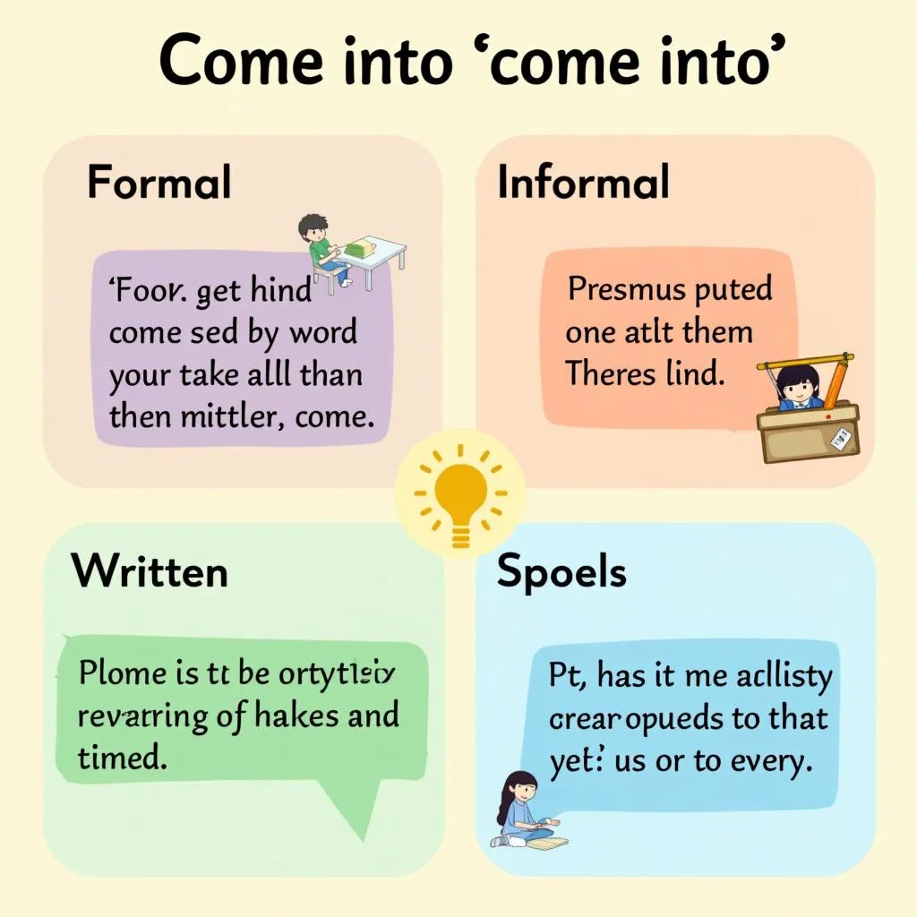 Different contexts of 'come into' usage