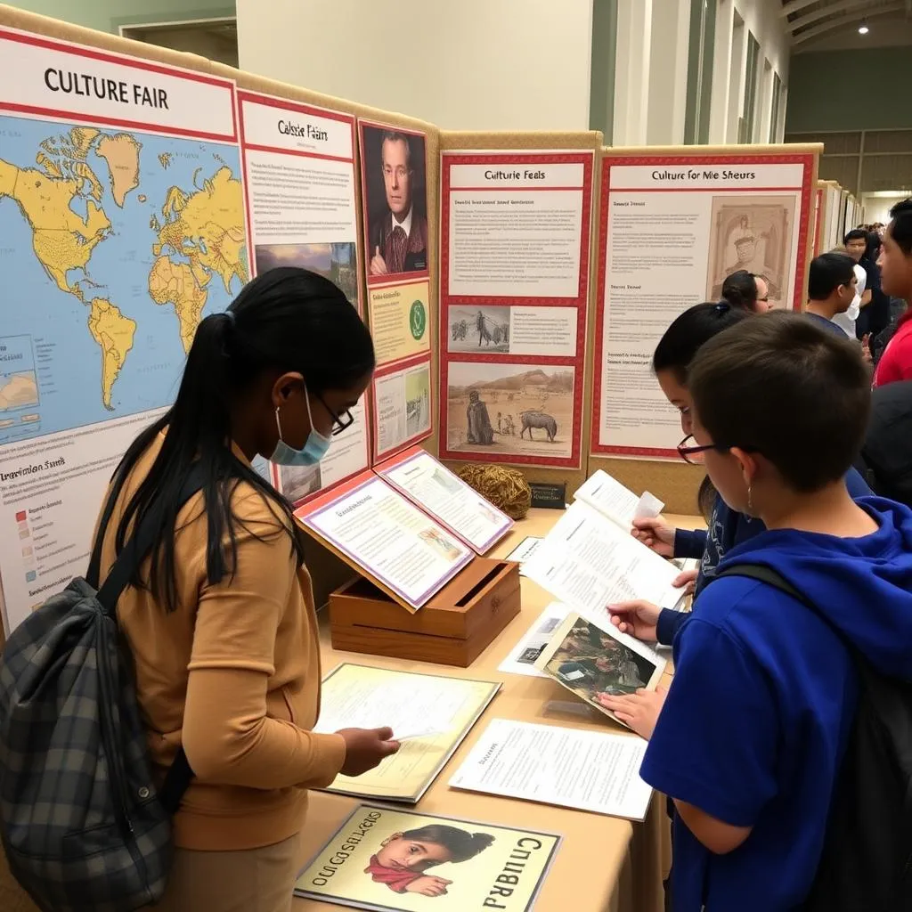 Educational display at a cultural fair