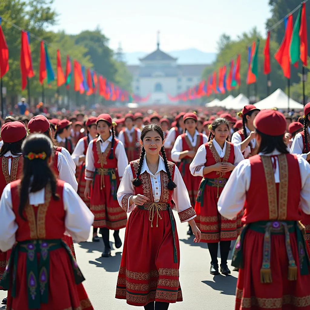 Cultural festival showcasing national identity