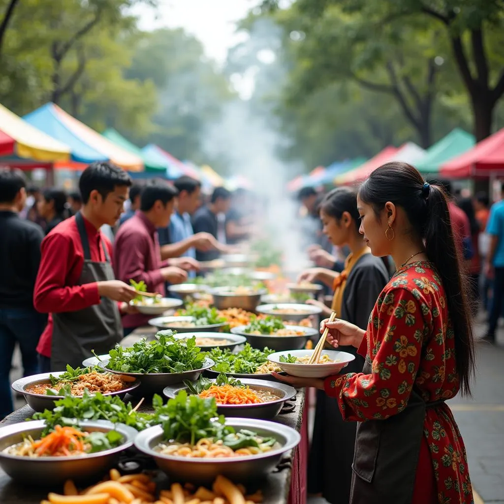 International food festival showcasing cultural heritage