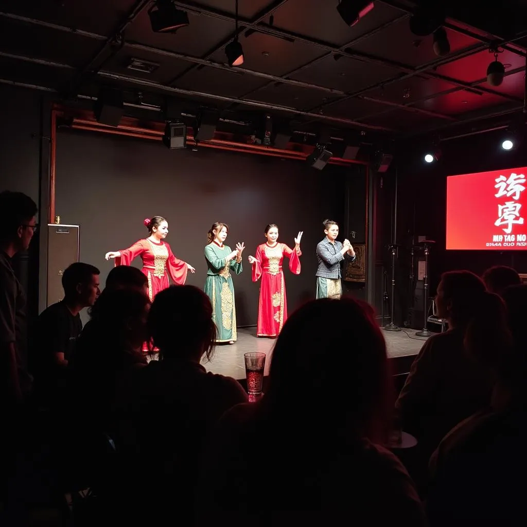 Cultural performance at a nightlife venue