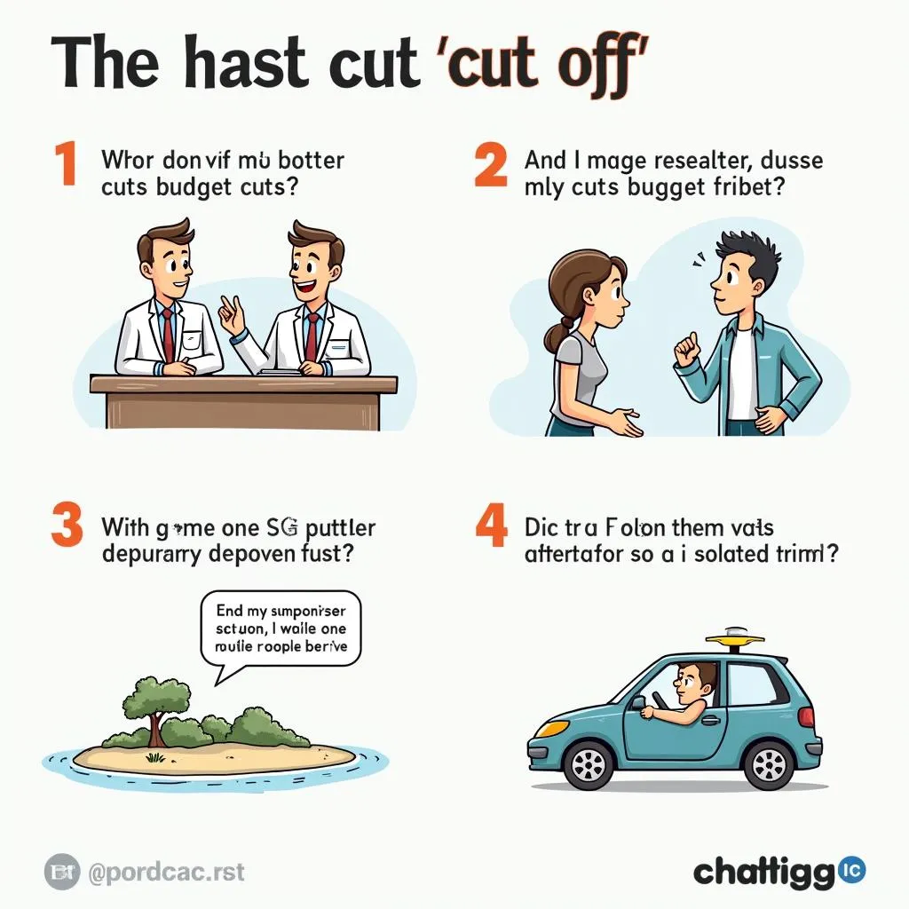 Examples of 'Cut off' Usage in Different Contexts