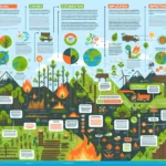 Deforestation challenges infographic