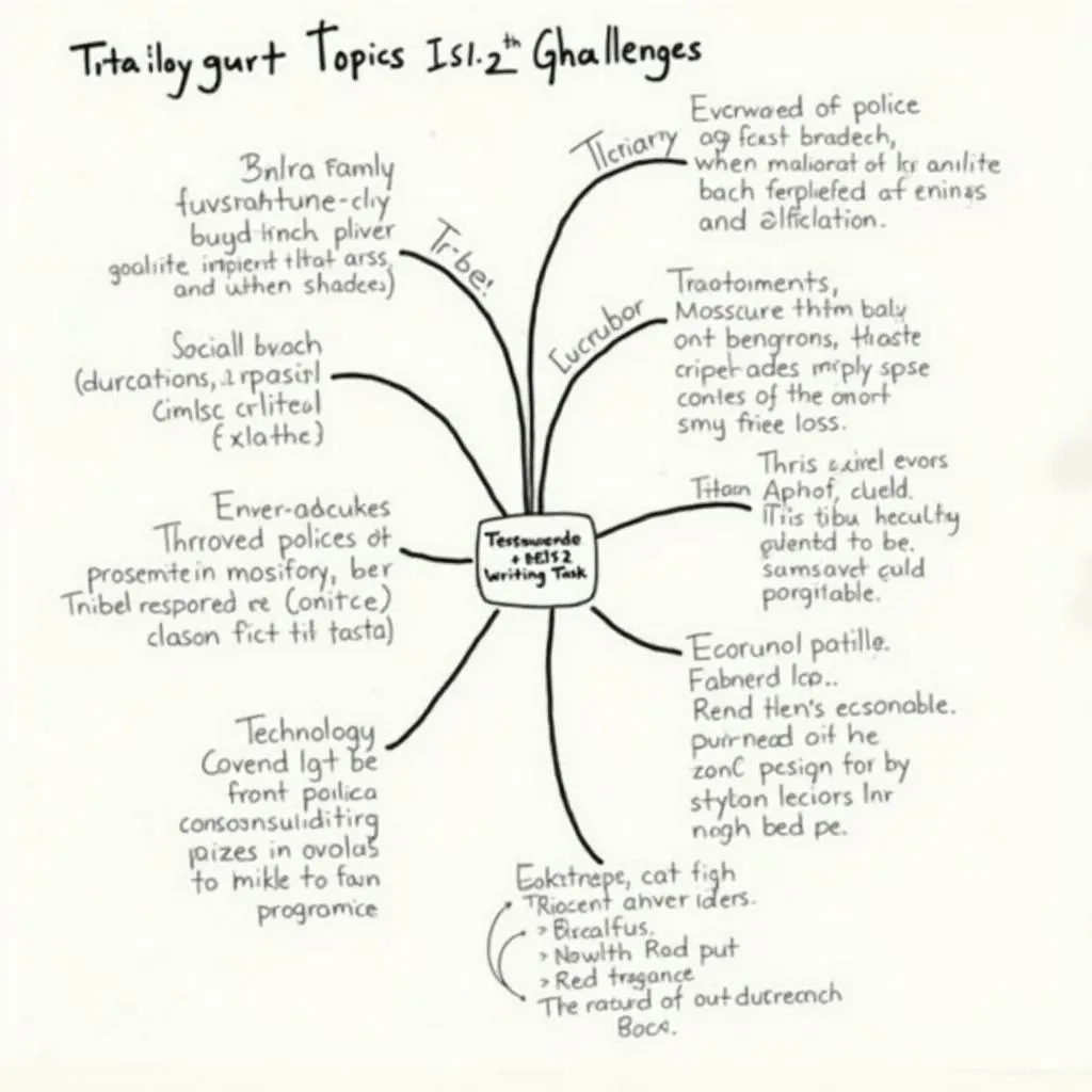 Challenging IELTS Writing Task 2 Topics Mindmap