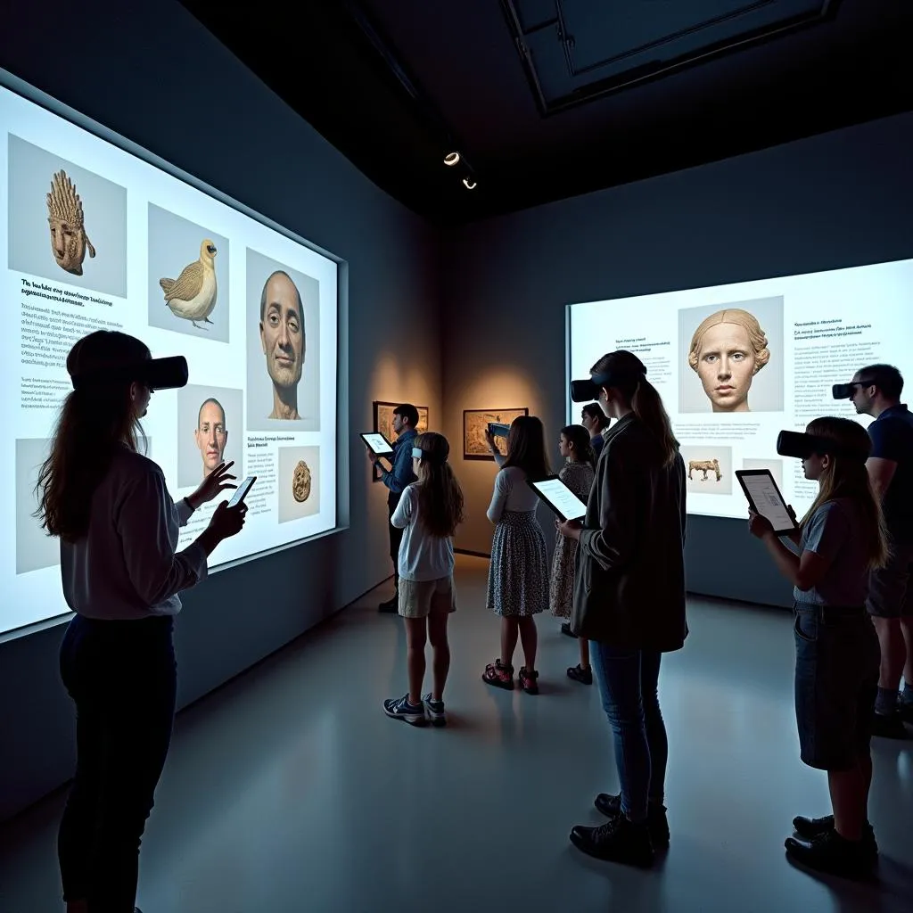 Interactive digital exhibition in a museum