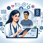 Digital healthcare solutions concept