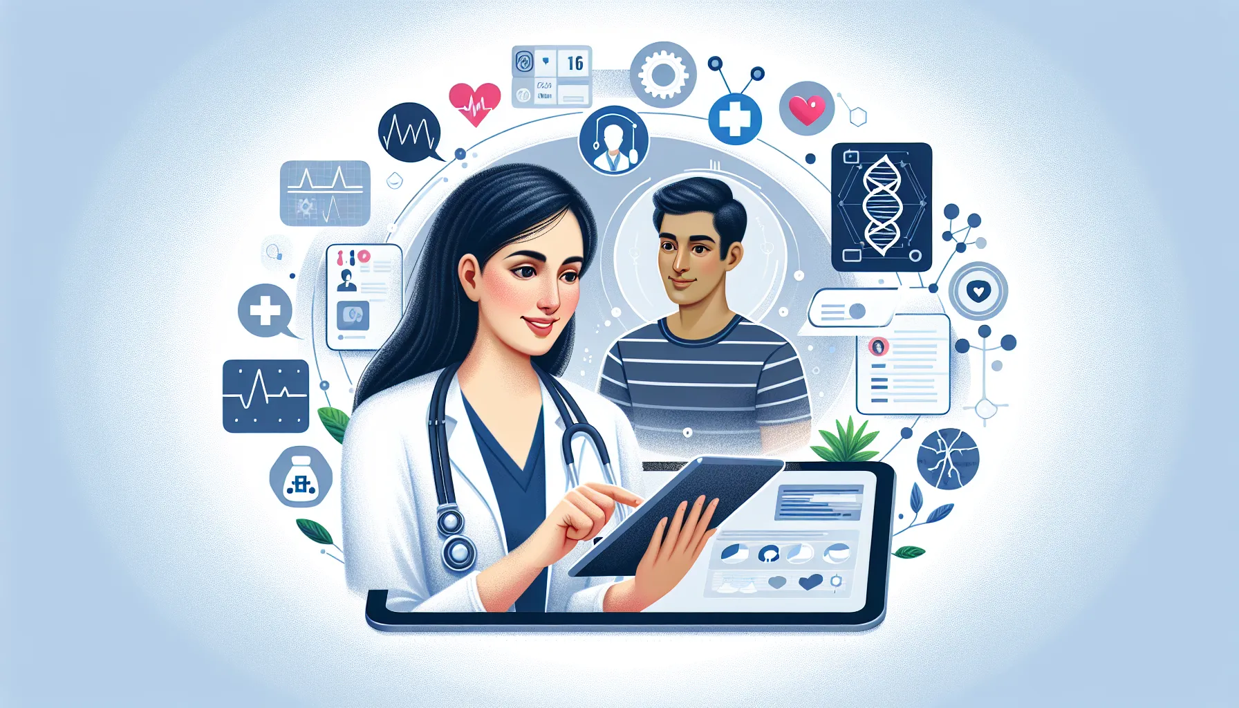 Digital healthcare solutions concept