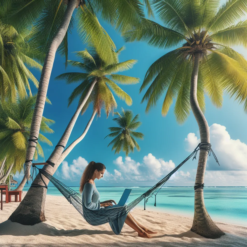 Digital nomad workspace