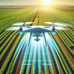 Drone scanning crop fields