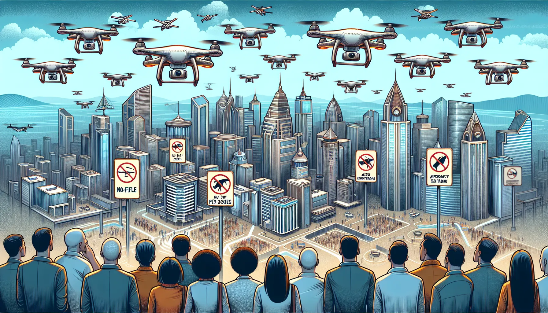 Drone Regulation Illustration