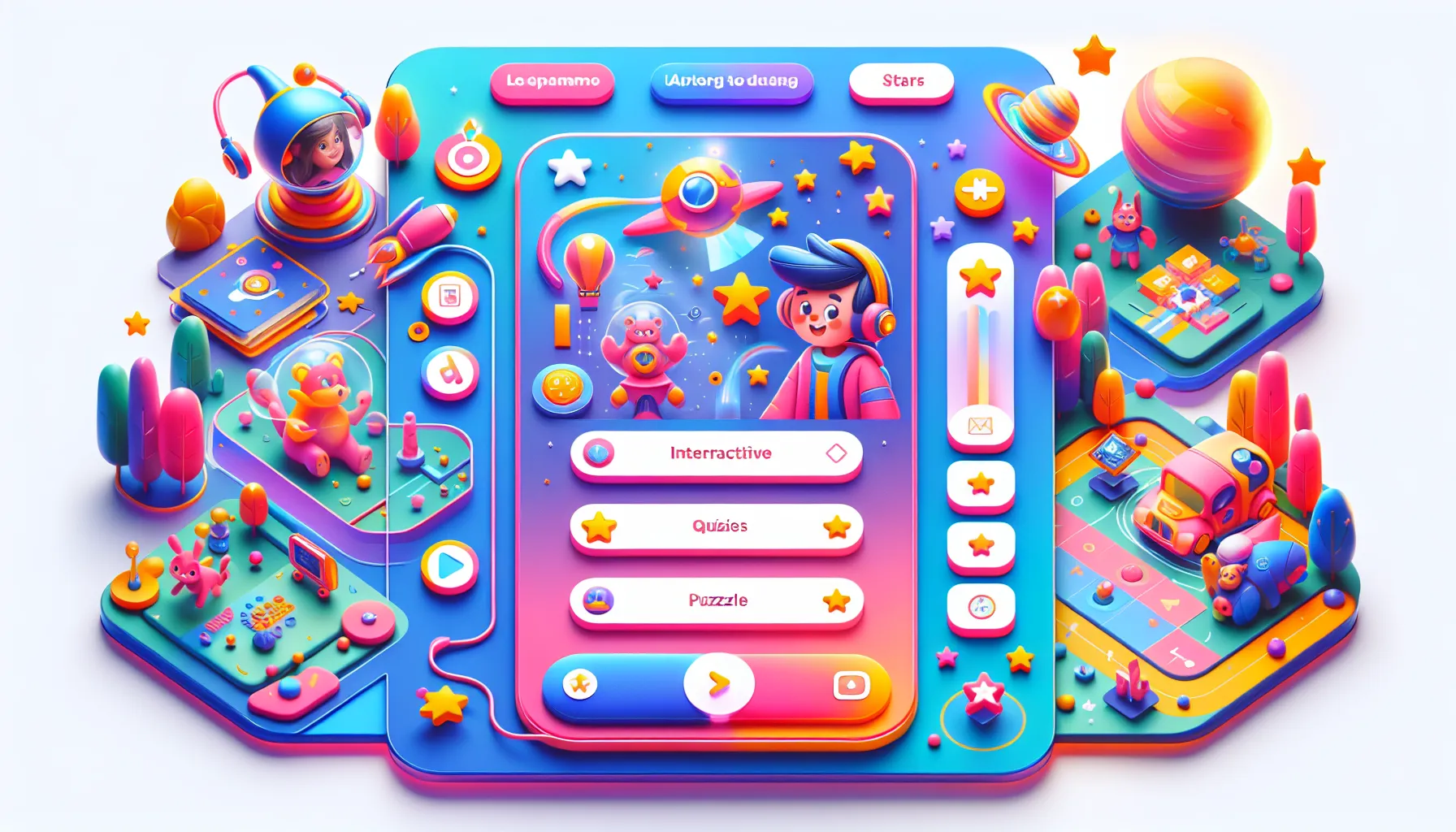 Engaging Educational App Interface