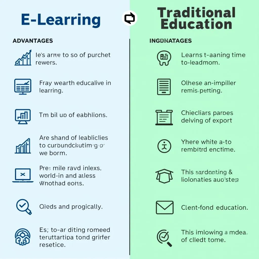 Comparison of e-learning and traditional education methods