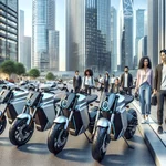 Electric motorcycles in urban environment