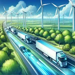 Electric trucks reducing carbon emissions in logistics