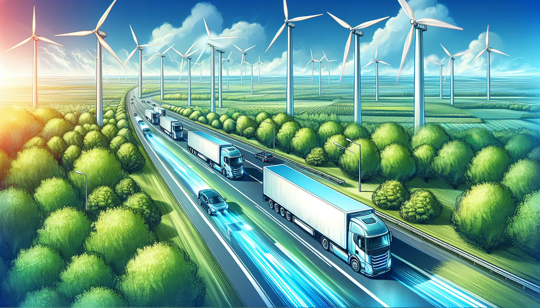 Electric trucks reducing carbon emissions in logistics