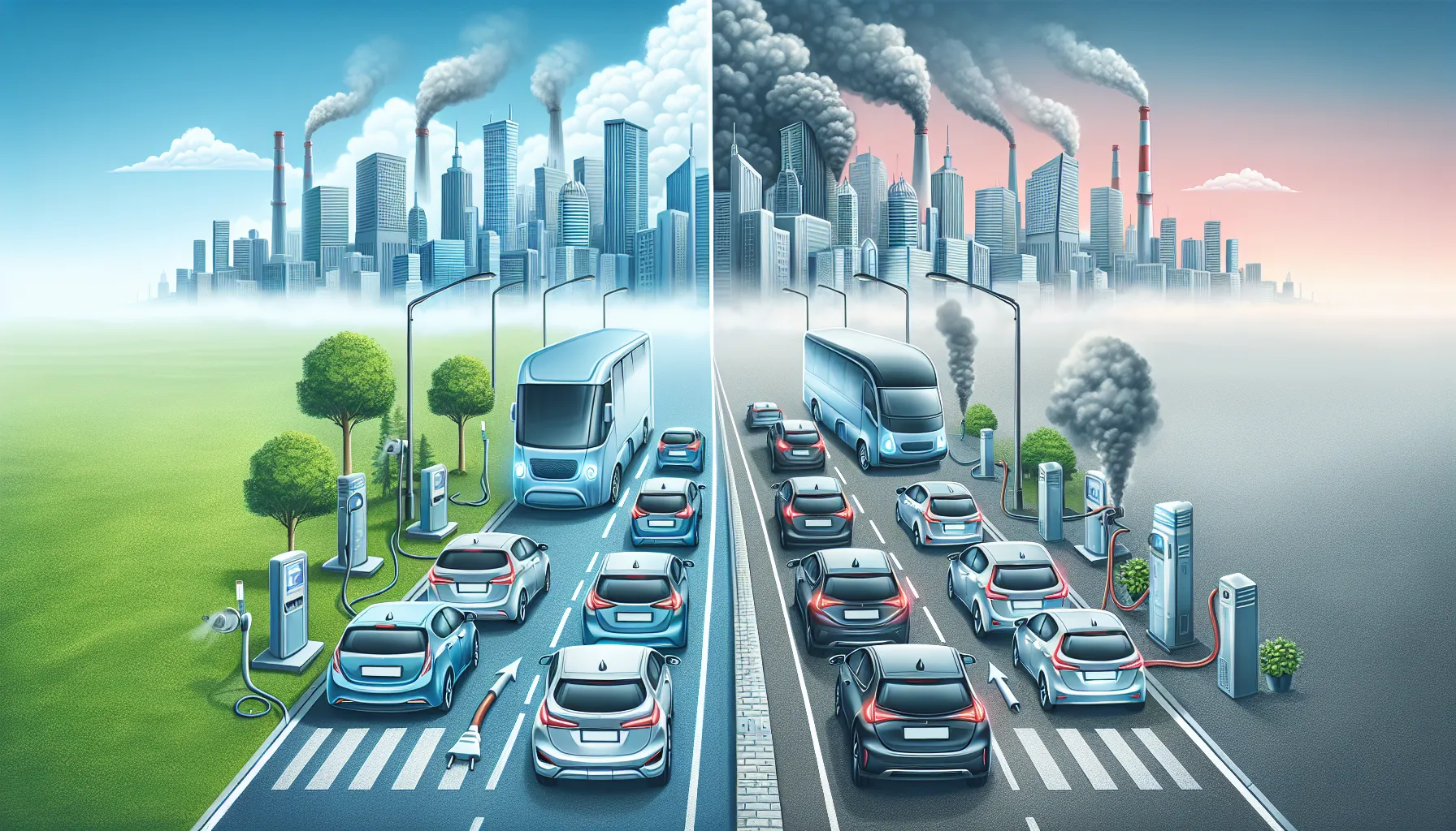 Electric vehicles reducing emissions