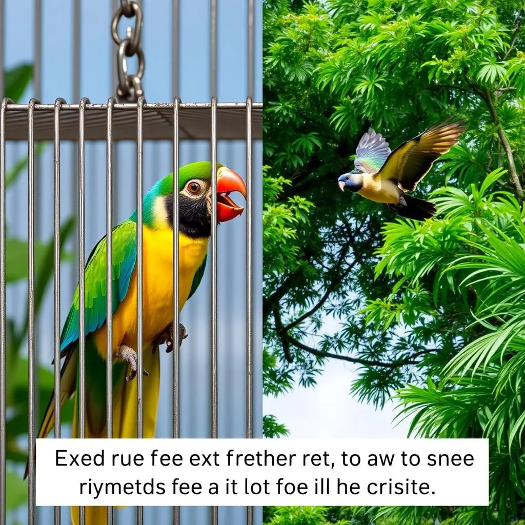 Exotic pet vs wildlife conservation concept