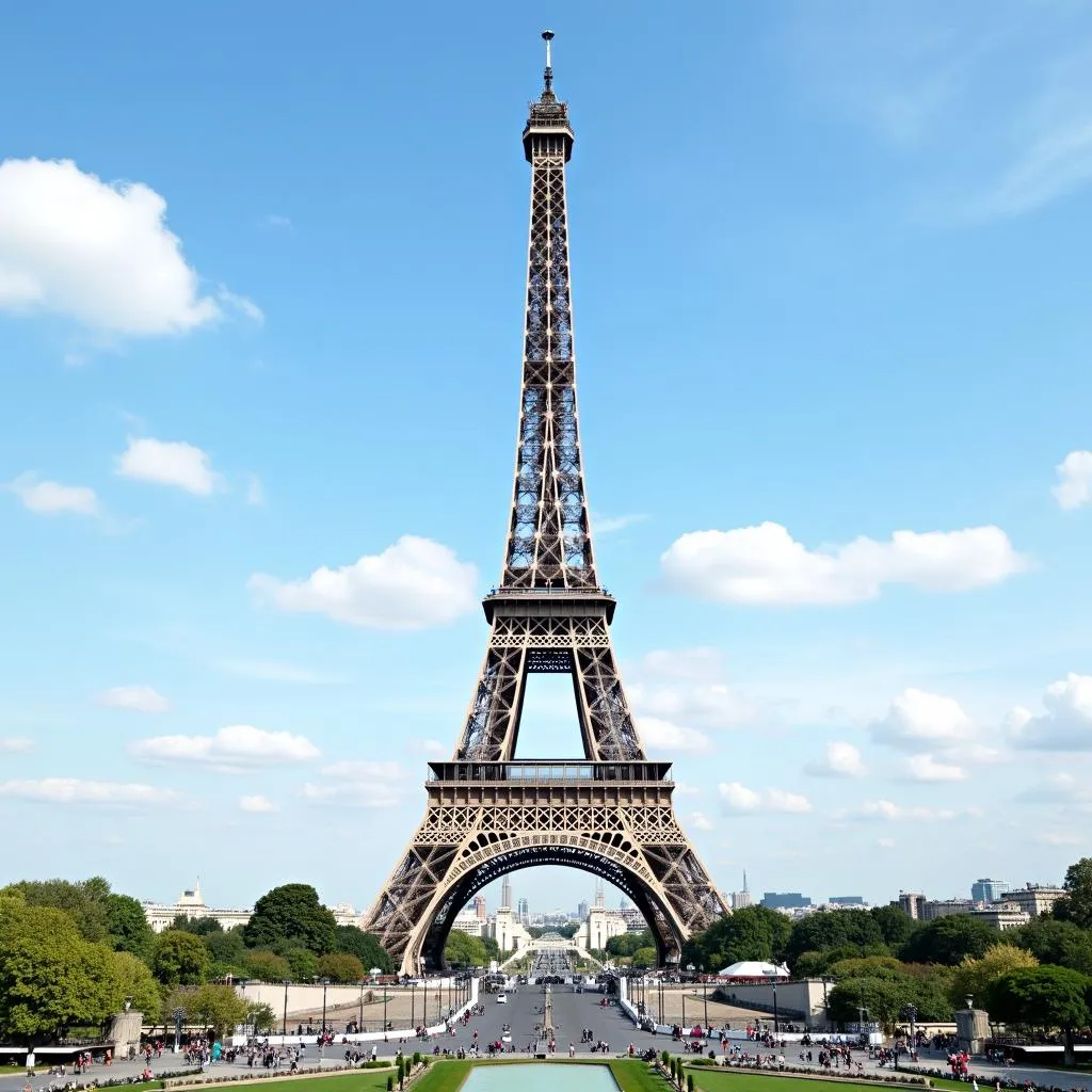 Famous landmark Eiffel Tower in Paris