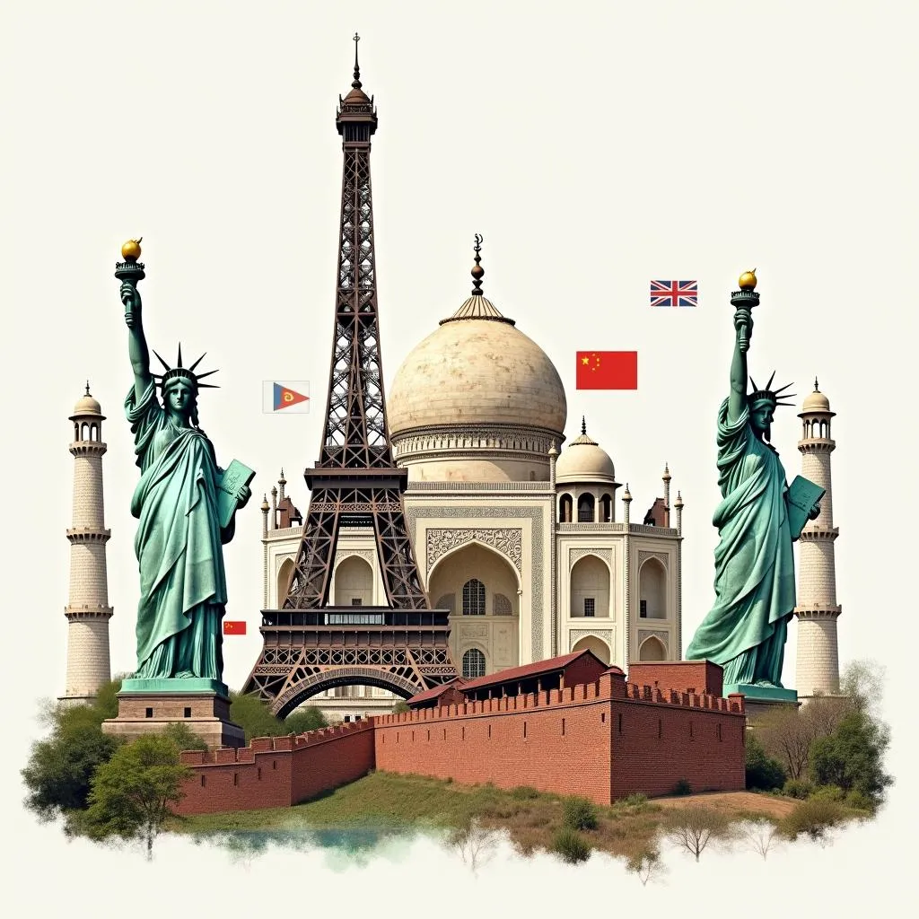 Famous landmarks shaping national identity