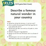 IELTS Speaking Part 2 Cue Card for Natural Wonder