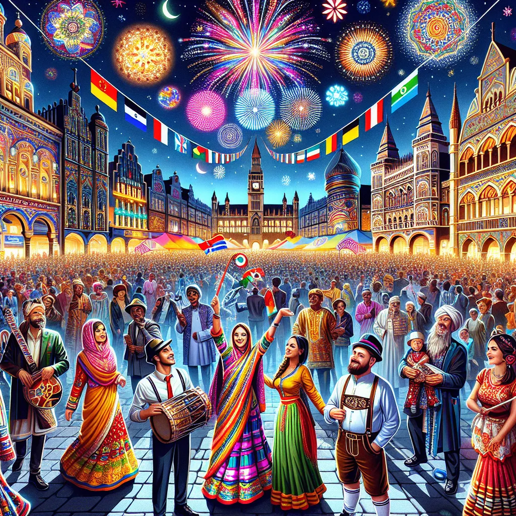 Colorful festival celebration