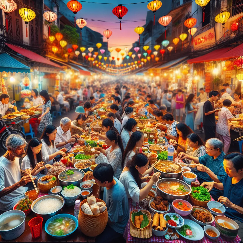 Famous food street in Vietnam