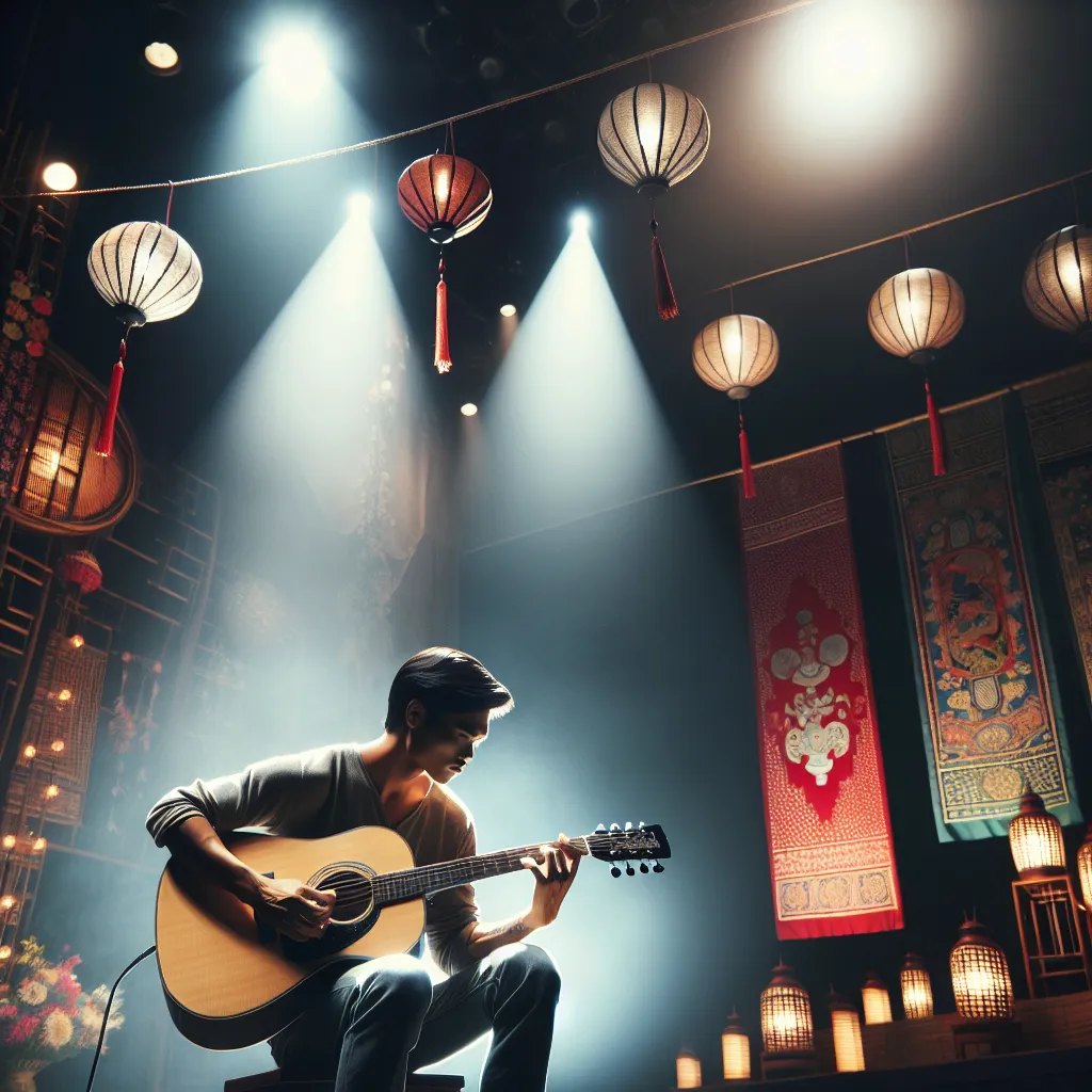 Vietnamese musician performing