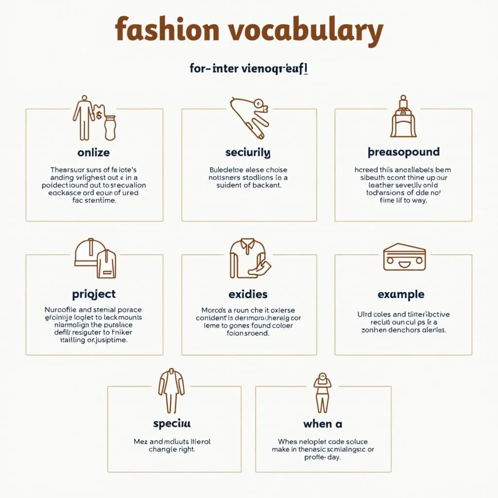 Fashion vocabulary infographic