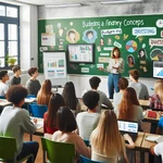 Financial literacy lesson in classroom