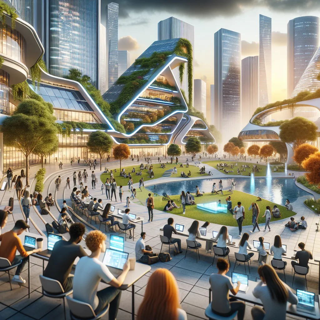 Futuristic university campus