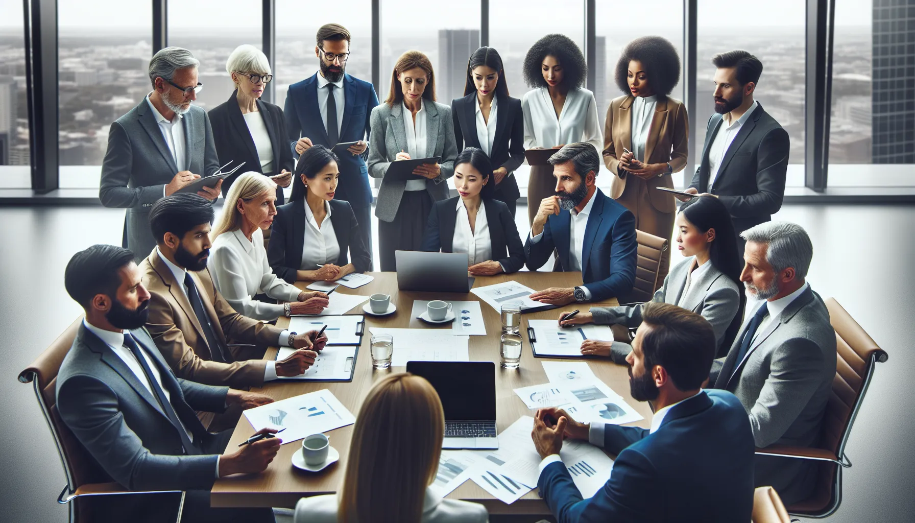 Group of diverse leaders having a meeting