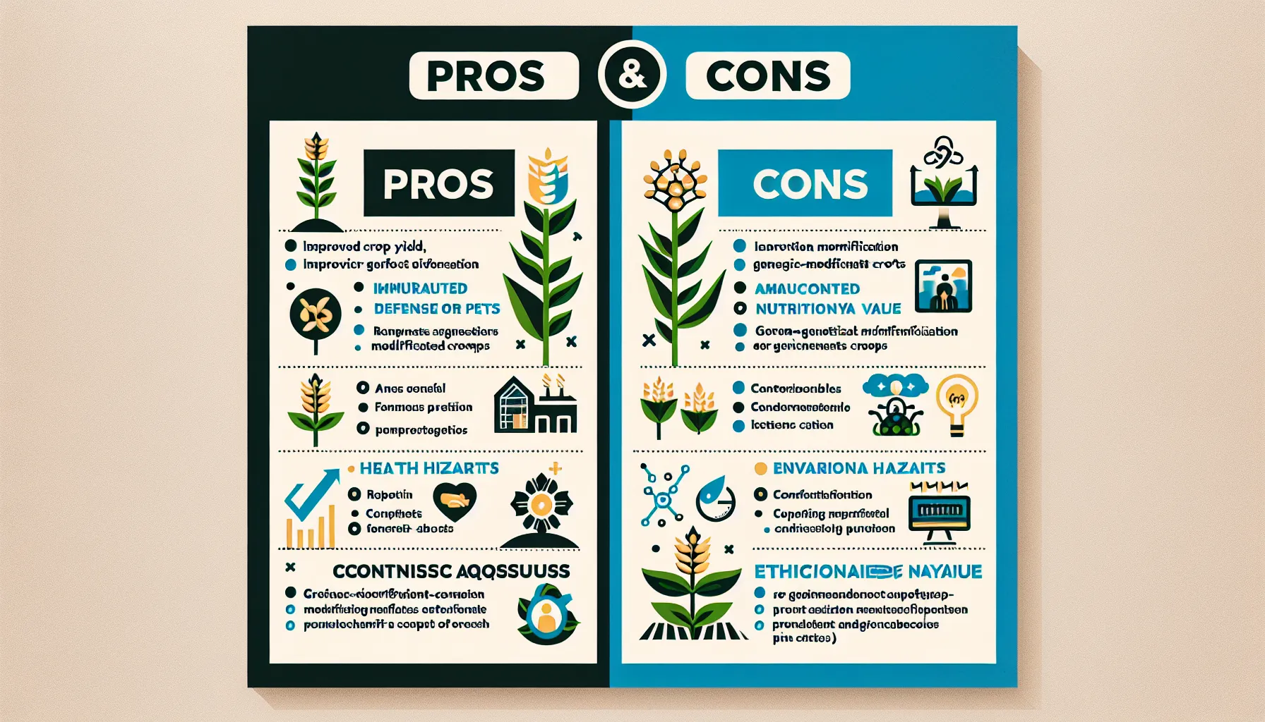 Pros and cons of genetic modification in agriculture