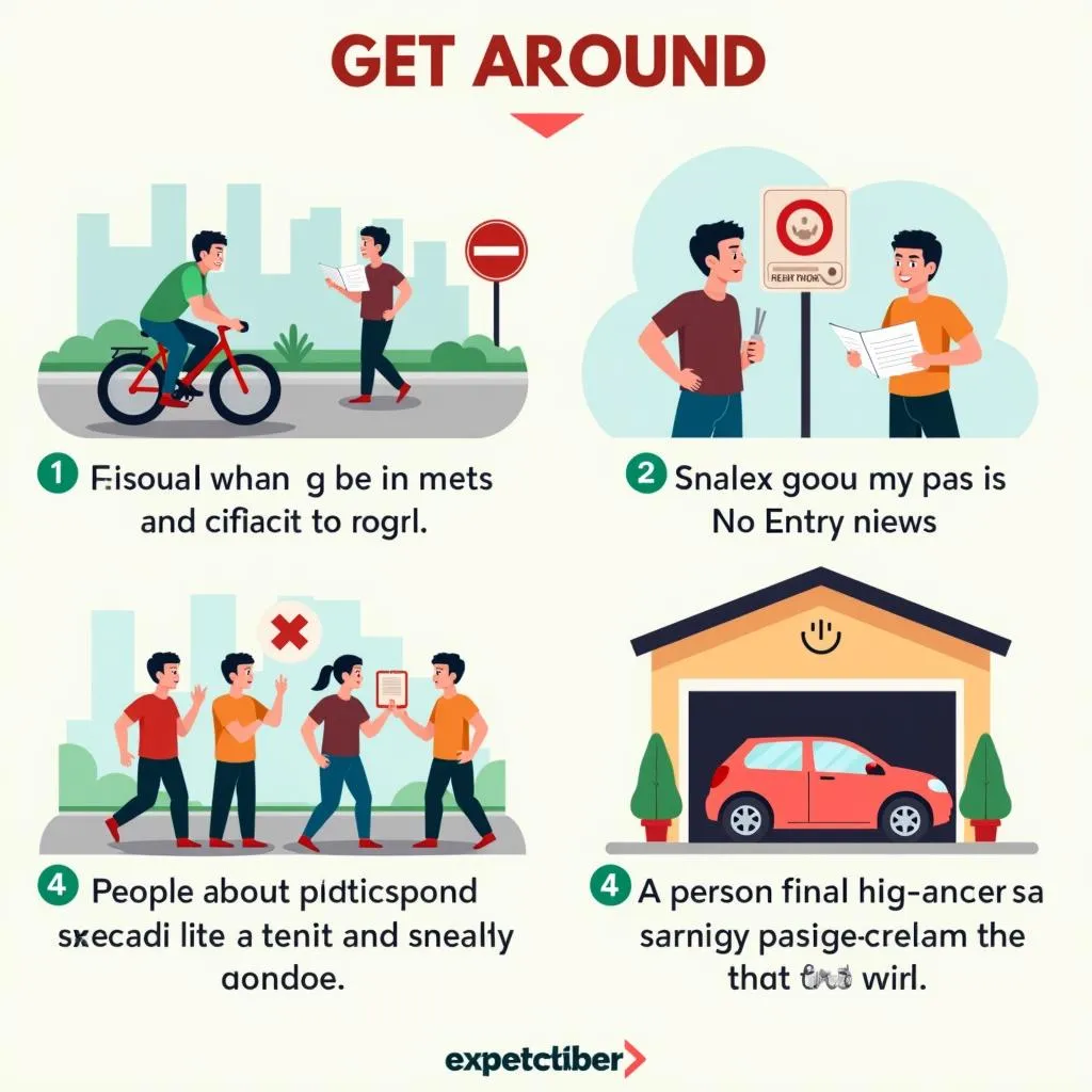 Various uses of the phrasal verb 'get around'