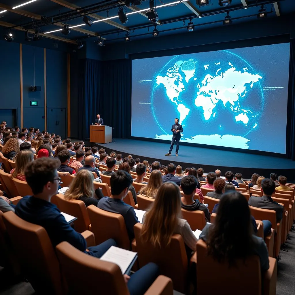 Students attending global citizenship seminar