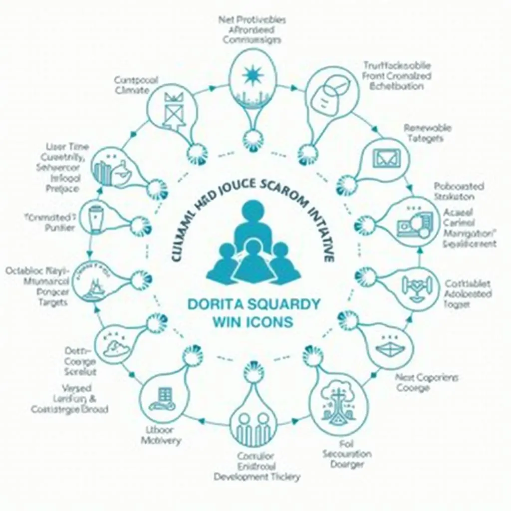 Global climate change initiative diagram