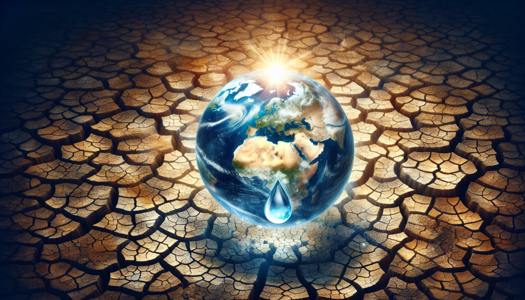 Global water crisis illustration