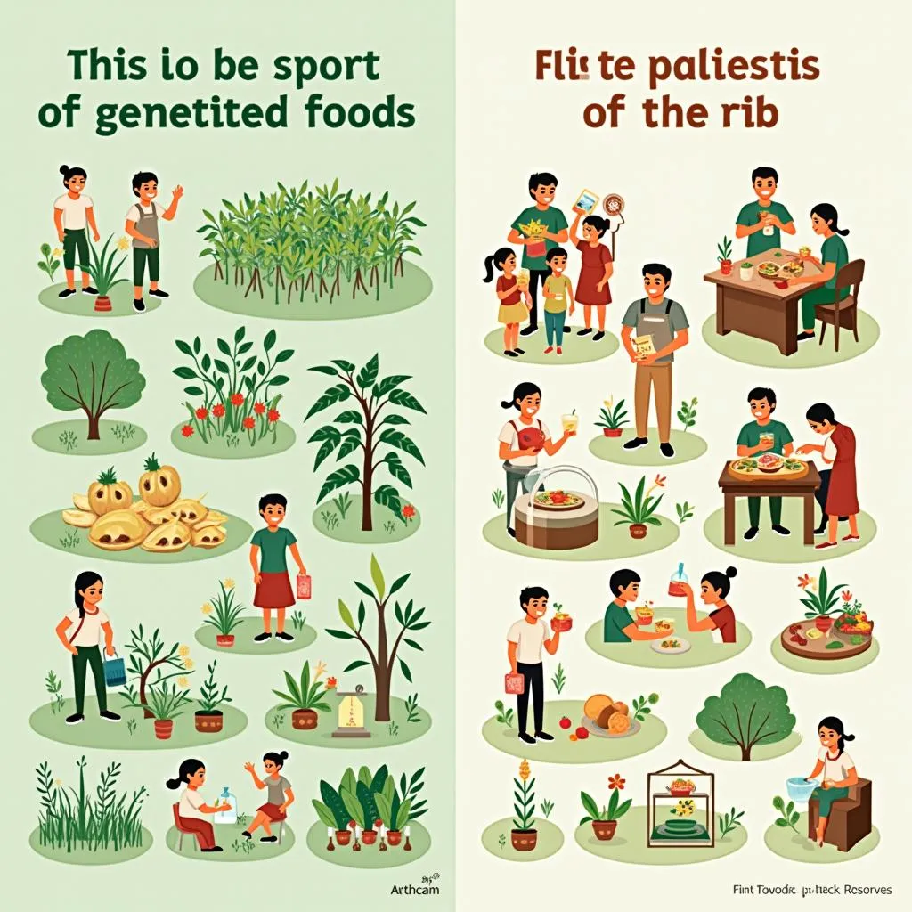 Illustration of the GM foods debate