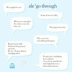 Examples of 'Go through' usage in different contexts