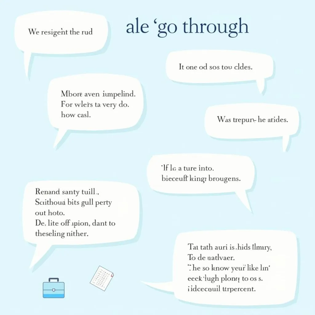 Examples of 'Go through' usage in different contexts