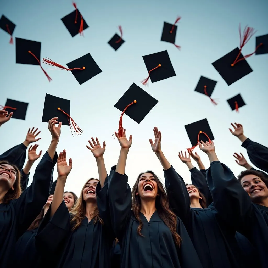 Graduates Celebrating Academic Achievement