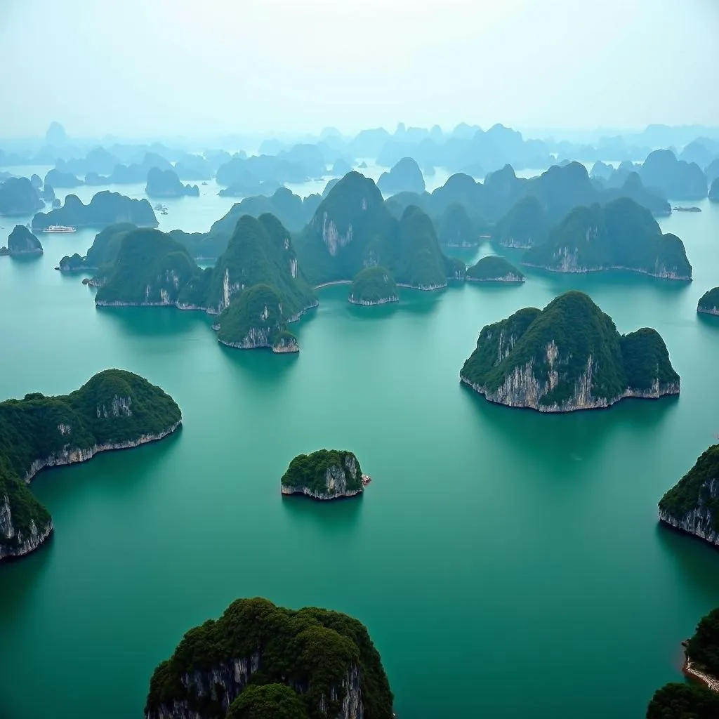 Aerial view of Ha Long Bay, Vietnam