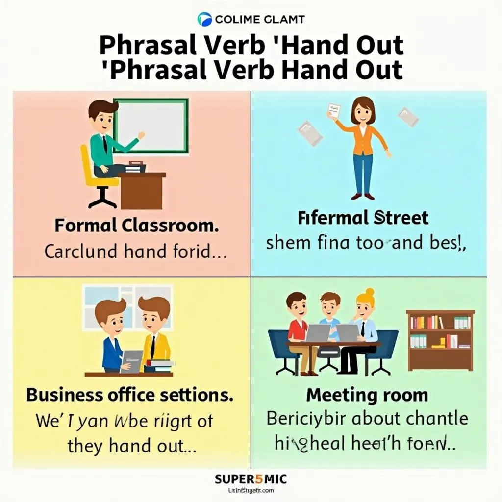 Usage of "hand out" in different contexts