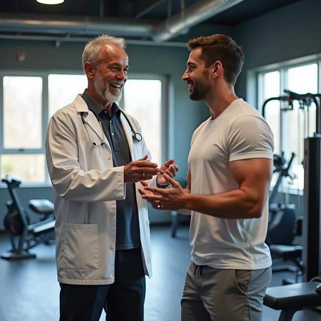 Dr. James Thompson motivating nephew on health