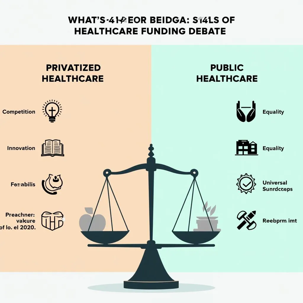 Healthcare Funding Debate Illustration