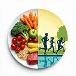 Healthy lifestyle habits including diet and exercise