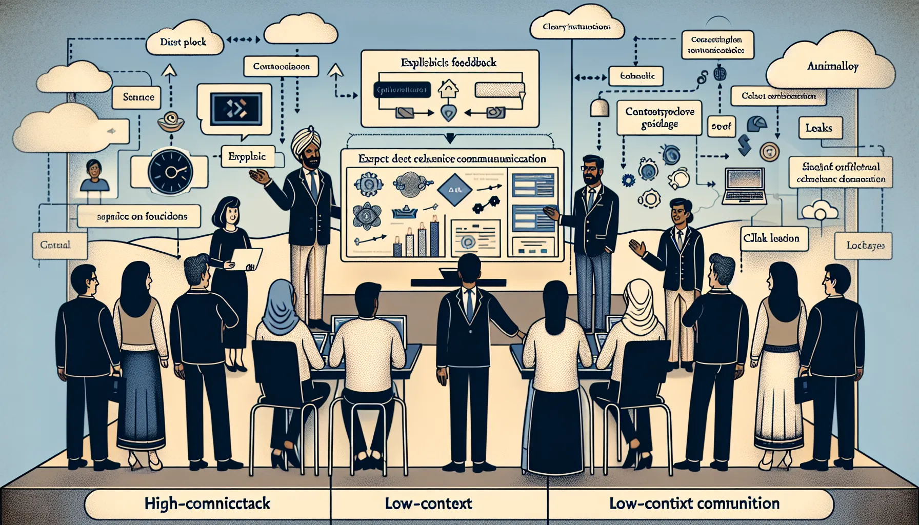 High-context vs. low-context communication in online learning