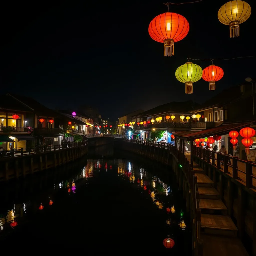 Hoi An Ancient Town illuminated at night